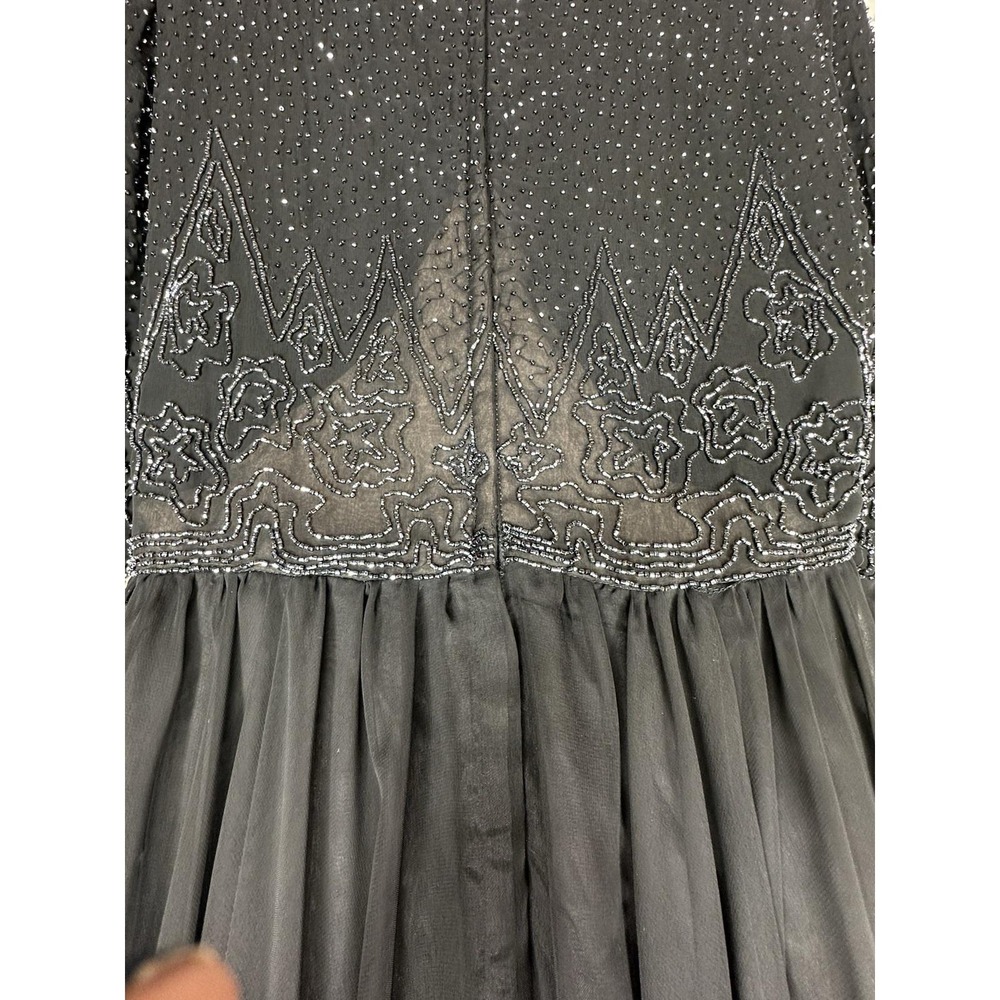 Vintage 1960s Jack Bryan Saks Fifth Ave Sparkle Embroidered Maxi Dress | Sz: 12 - Picture 10 of 13
